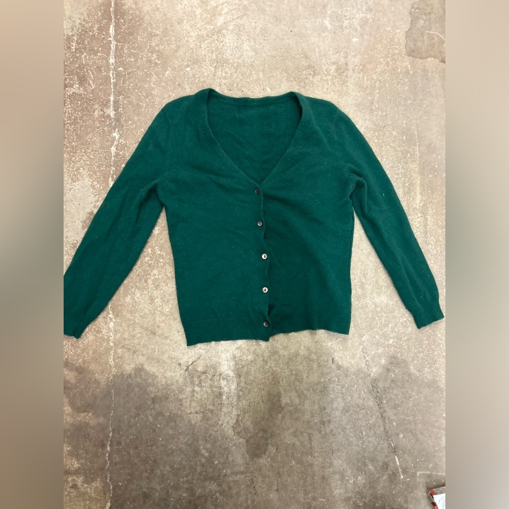 Emerald Green 100 % Cashmere Women's Sweater Elevated Basic Old Money Quiet Lux